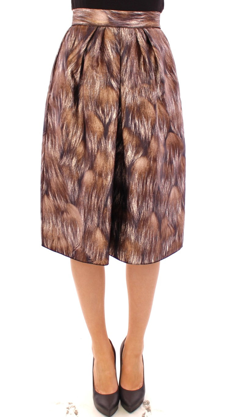 Elegant Floral Silk Full Skirt - ventzia