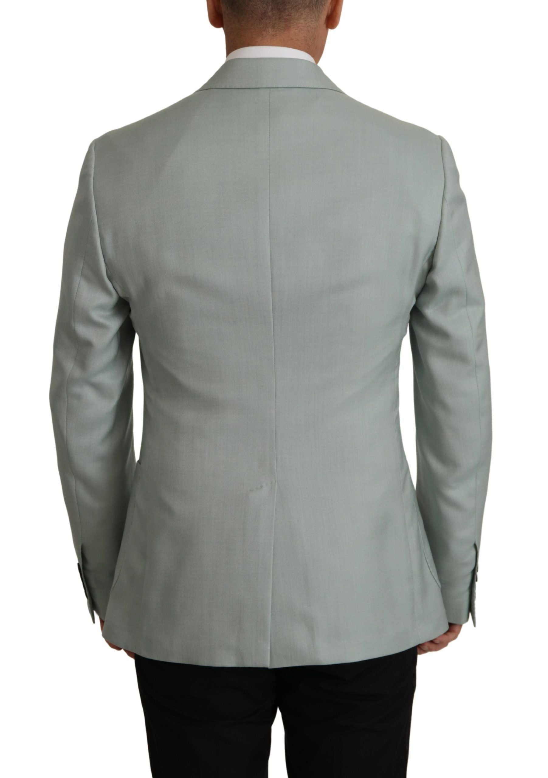 Light Green Cashmere Silk Blazer - ventzia