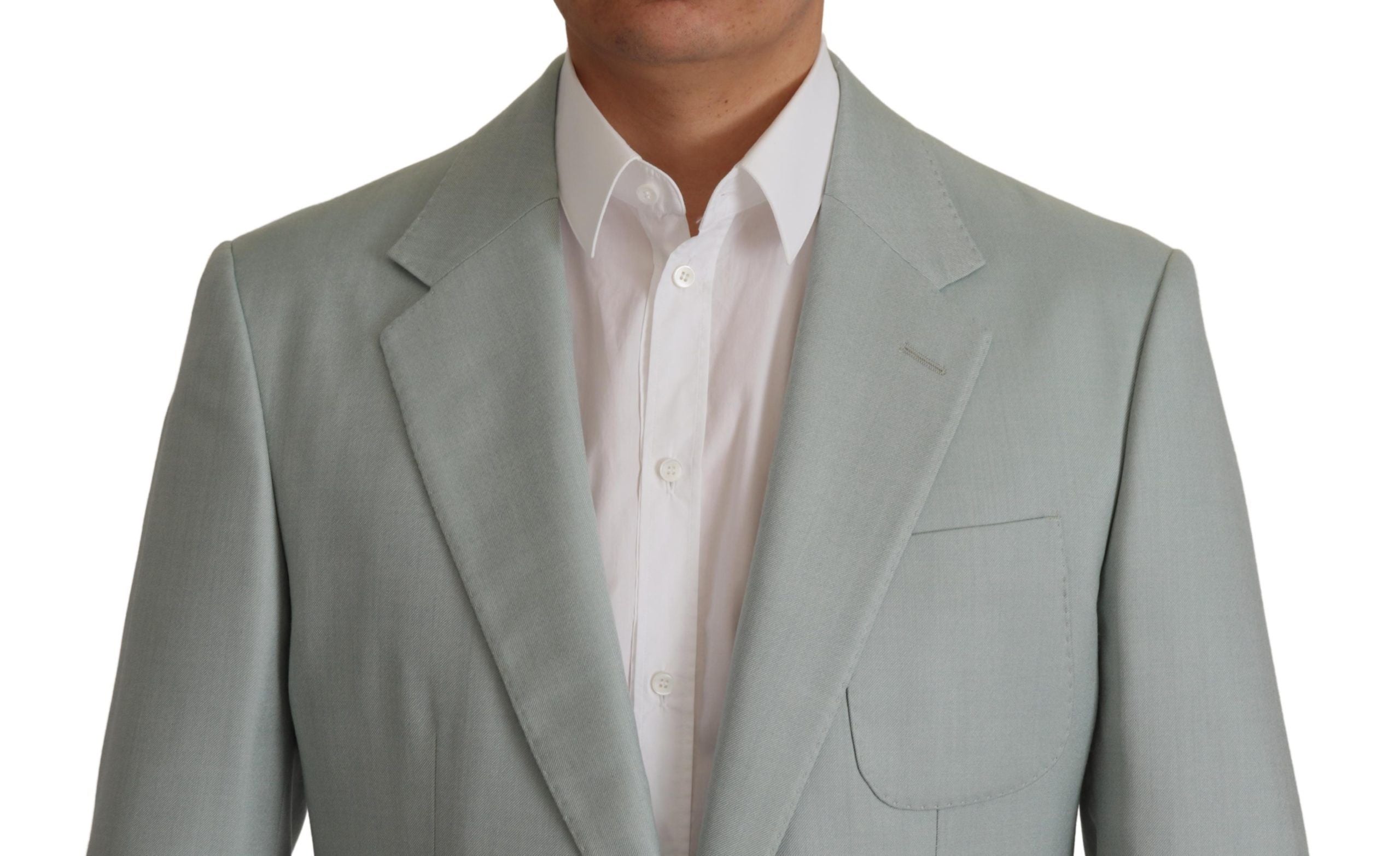 Light Green Cashmere Silk Blazer - ventzia