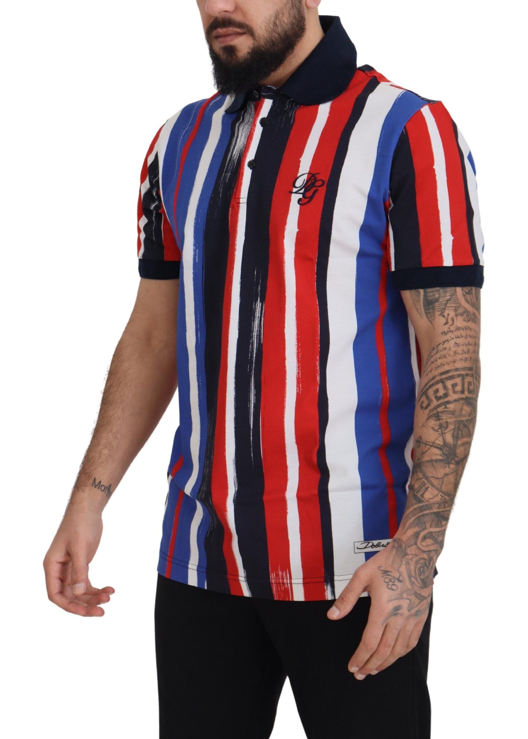 Multicolor Cotton Polo Top T-shirt - ventzia