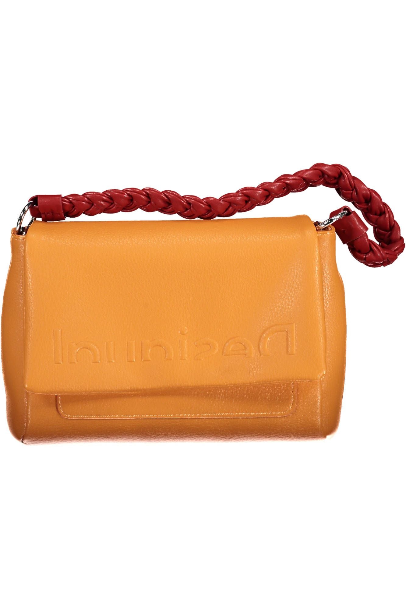 Chic Orange Shoulder Bag with Contrasting Details - ventzia