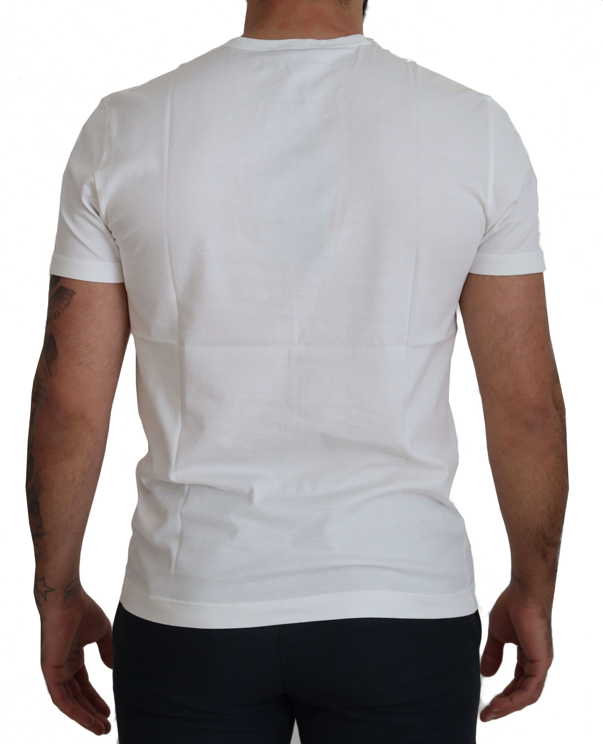 White Logo Cotton Amor Magister T-shirt - ventzia