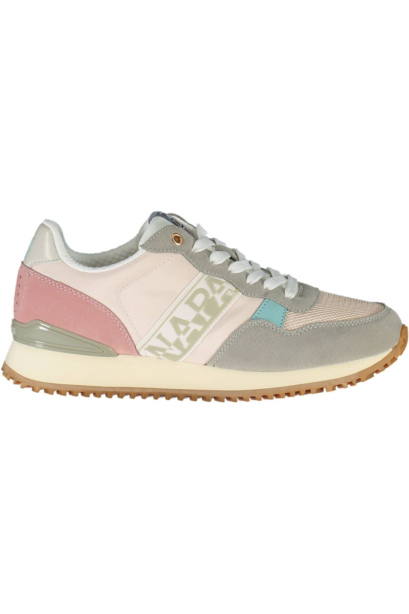 Chic Pink Laced Sneakers with Logo Detail - ventzia