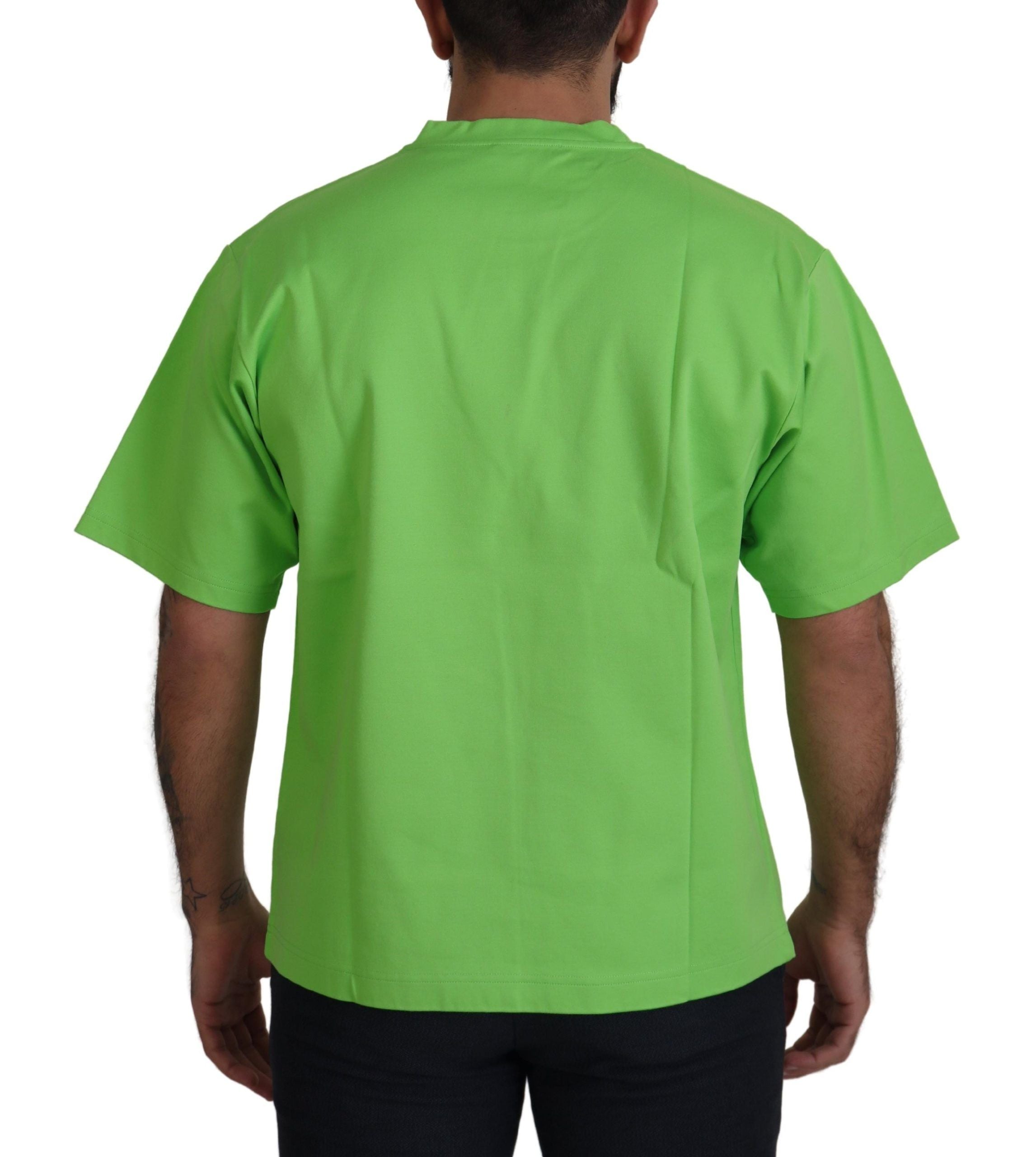 Green Cotton DG CHANNEL Top T-shirt - ventzia