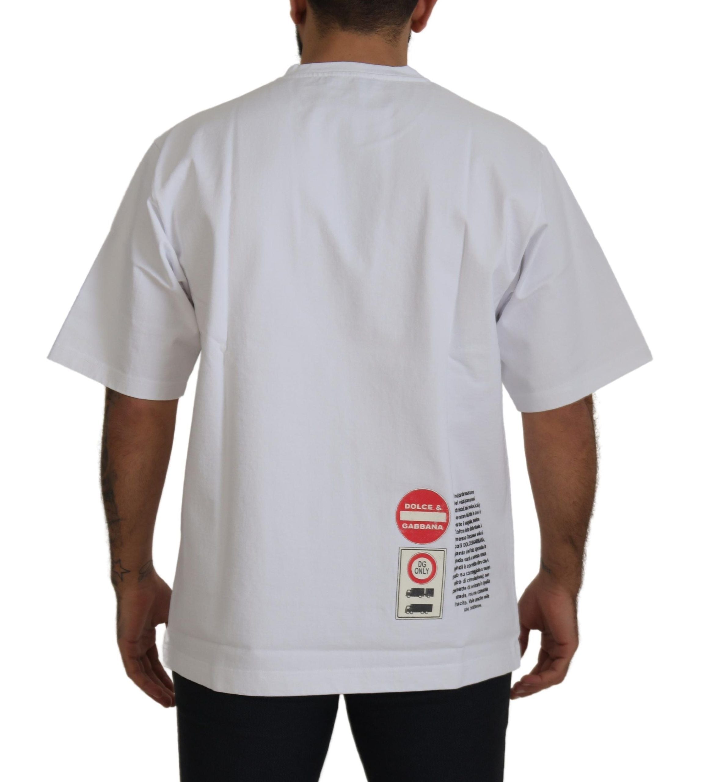 White Amor Heart Cotton Crewneck T-shirt - ventzia