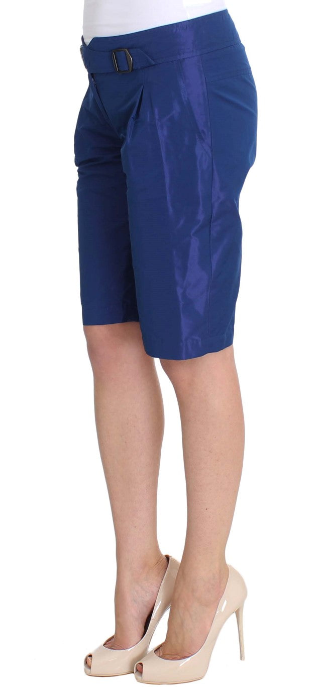 Chic Blue Mid Waist Shorts - ventzia