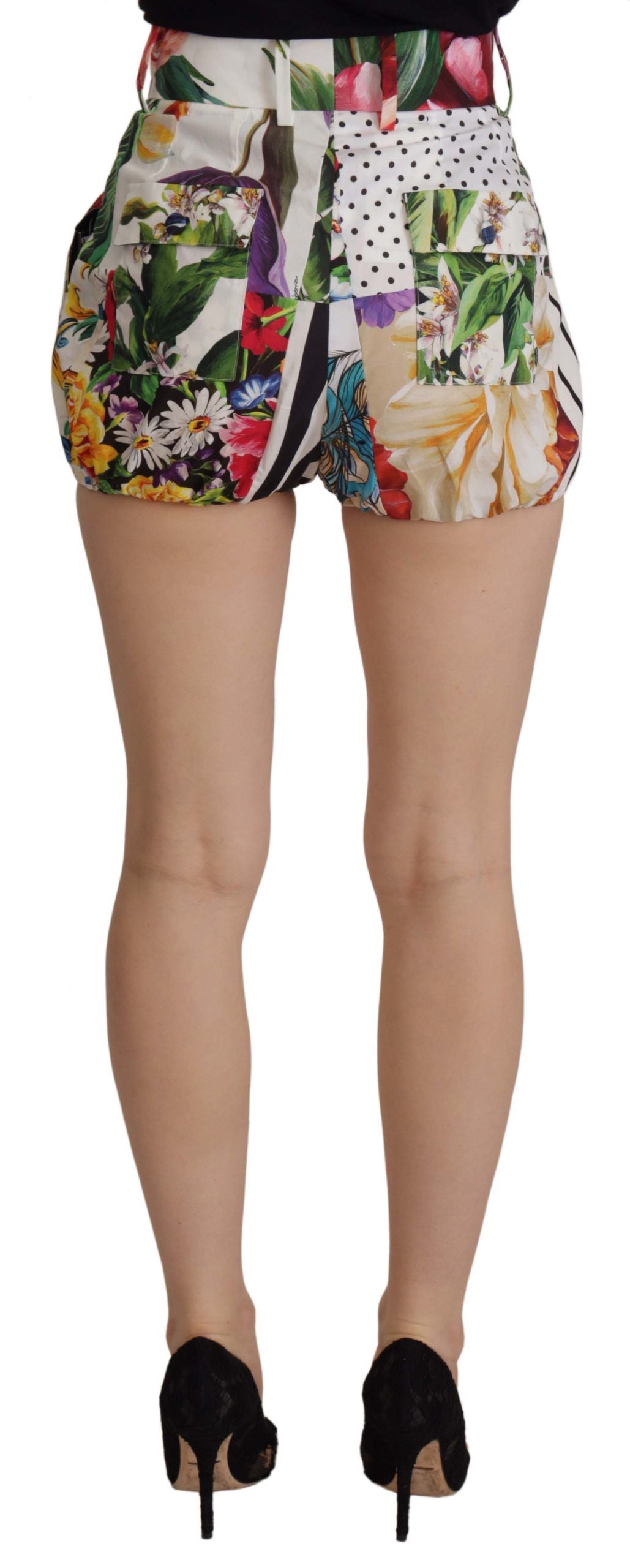 Multicolor High Waist Hot Pants Shorts - ventzia