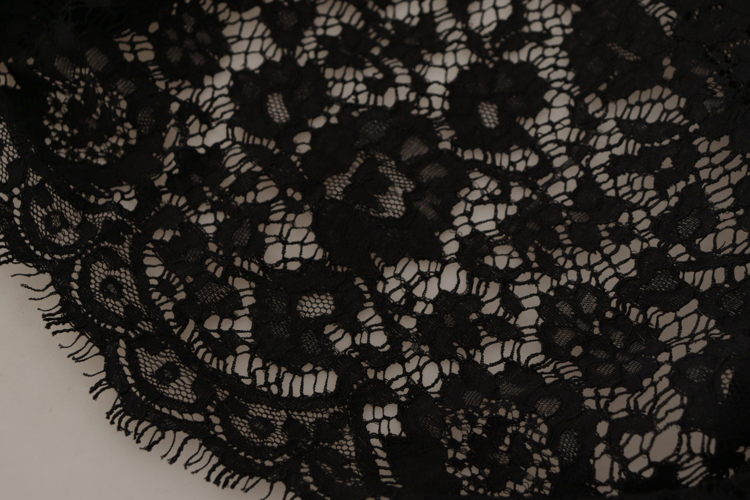 Black Floral Lace Pullover Sicily Blouse - ventzia