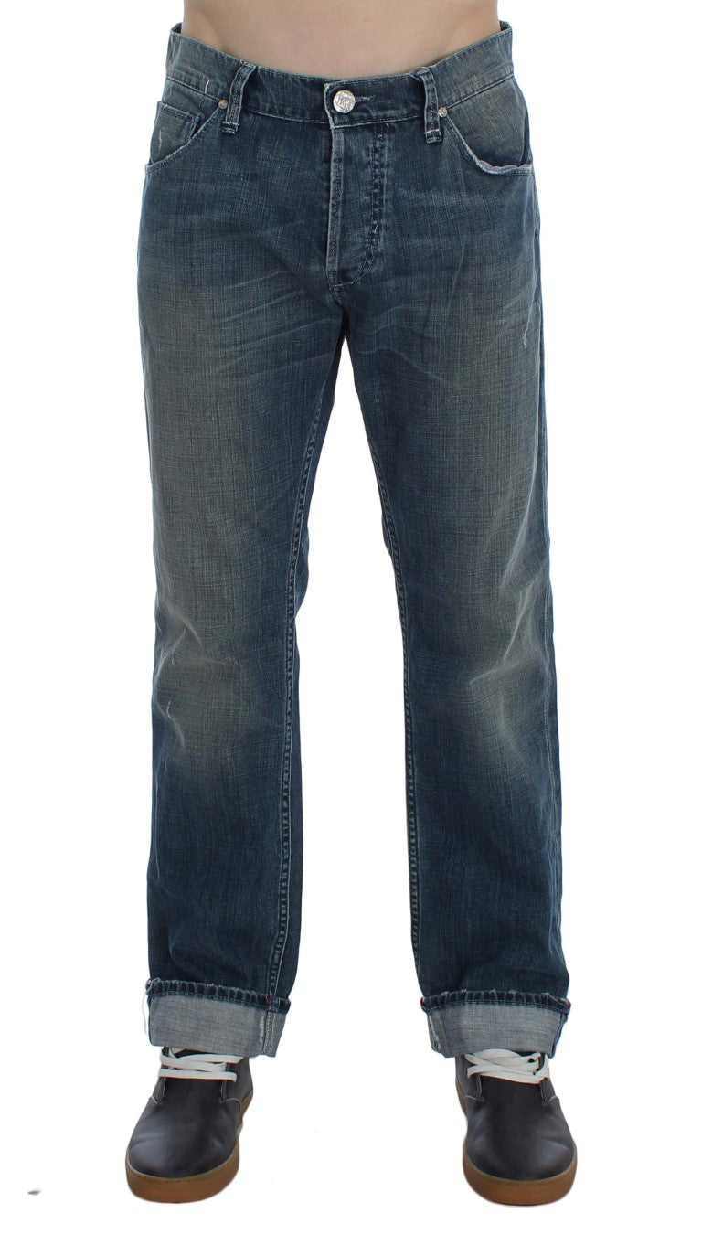 Elegant Regular Fit Blue Wash Denim - ventzia