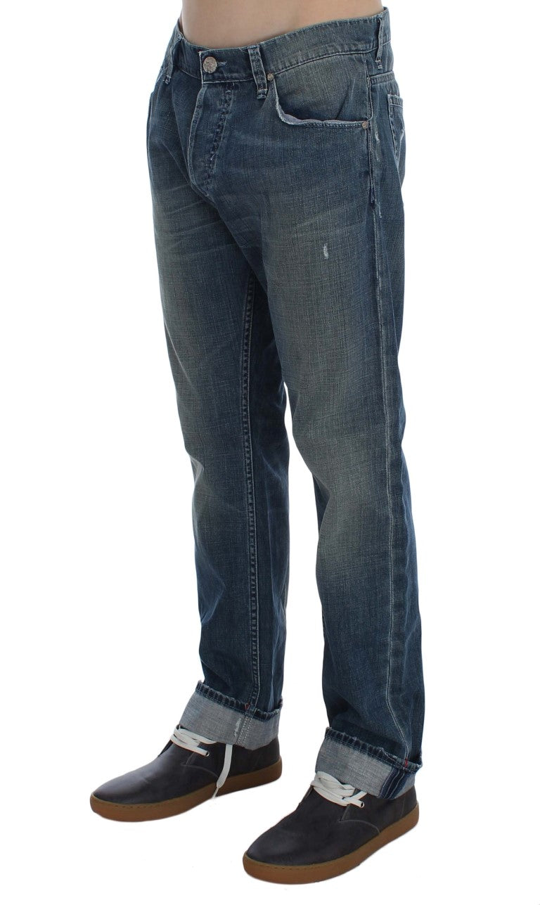 Elegant Regular Fit Blue Wash Denim - ventzia