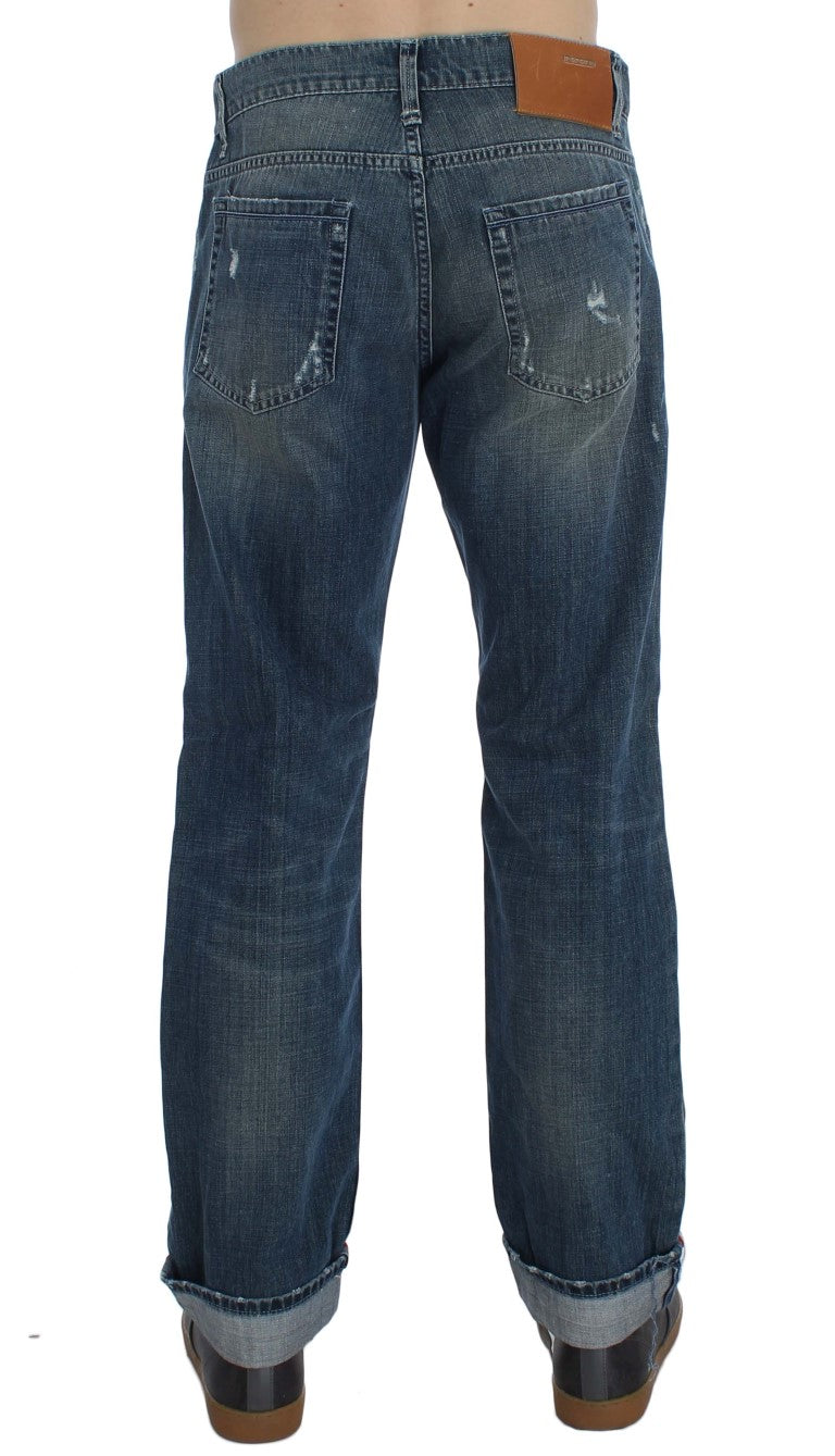 Elegant Regular Fit Blue Wash Denim - ventzia