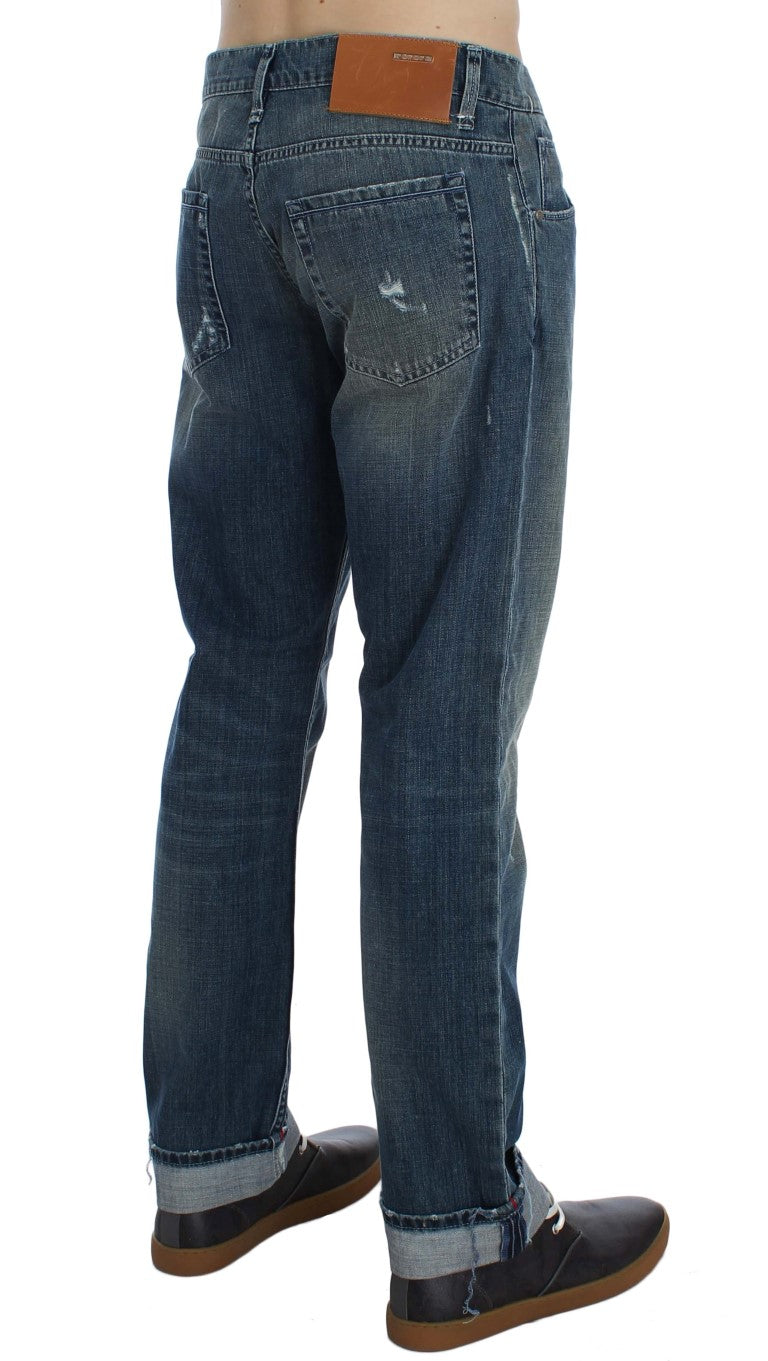 Elegant Regular Fit Blue Wash Denim - ventzia