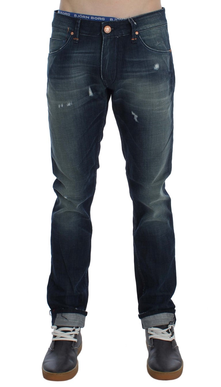 Sleek Slim Fit Italian Denim Jeans - ventzia
