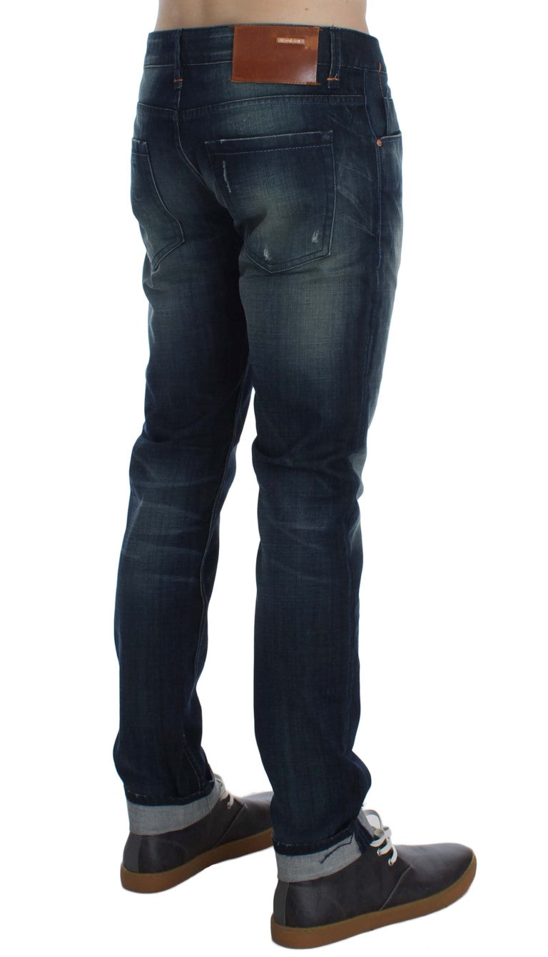 Sleek Slim Fit Italian Denim Jeans - ventzia