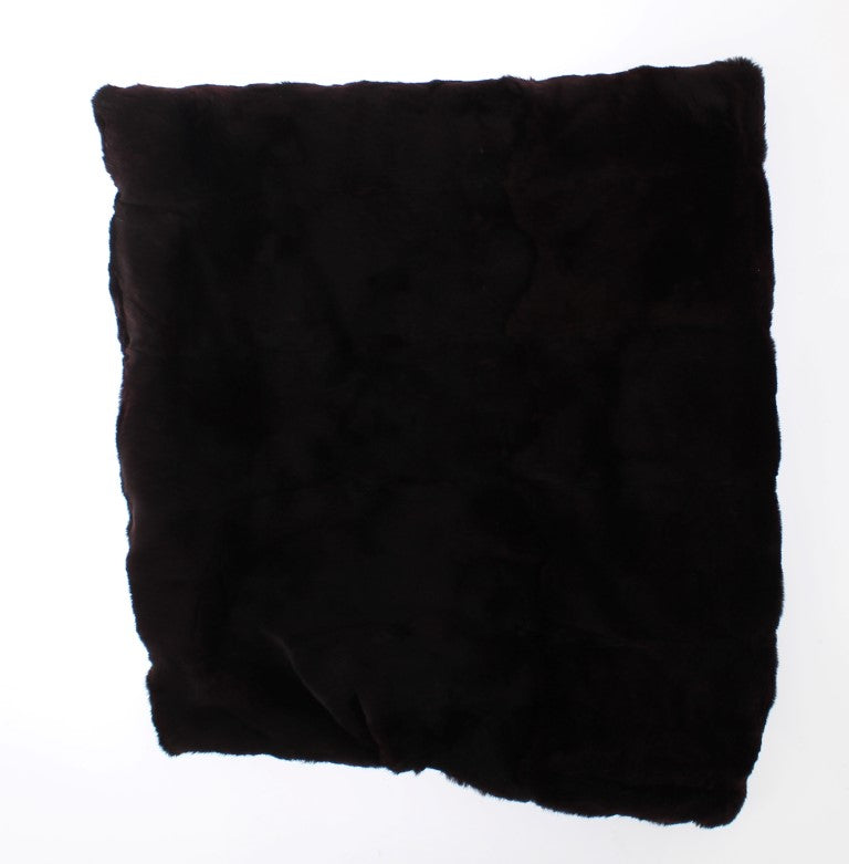 Exclusive Purple Weasel Fur Hooded Scarf - ventzia