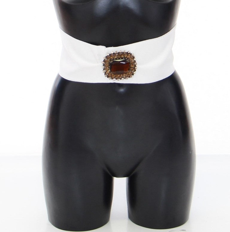 Embellished Snap Button Waist Belt - ventzia