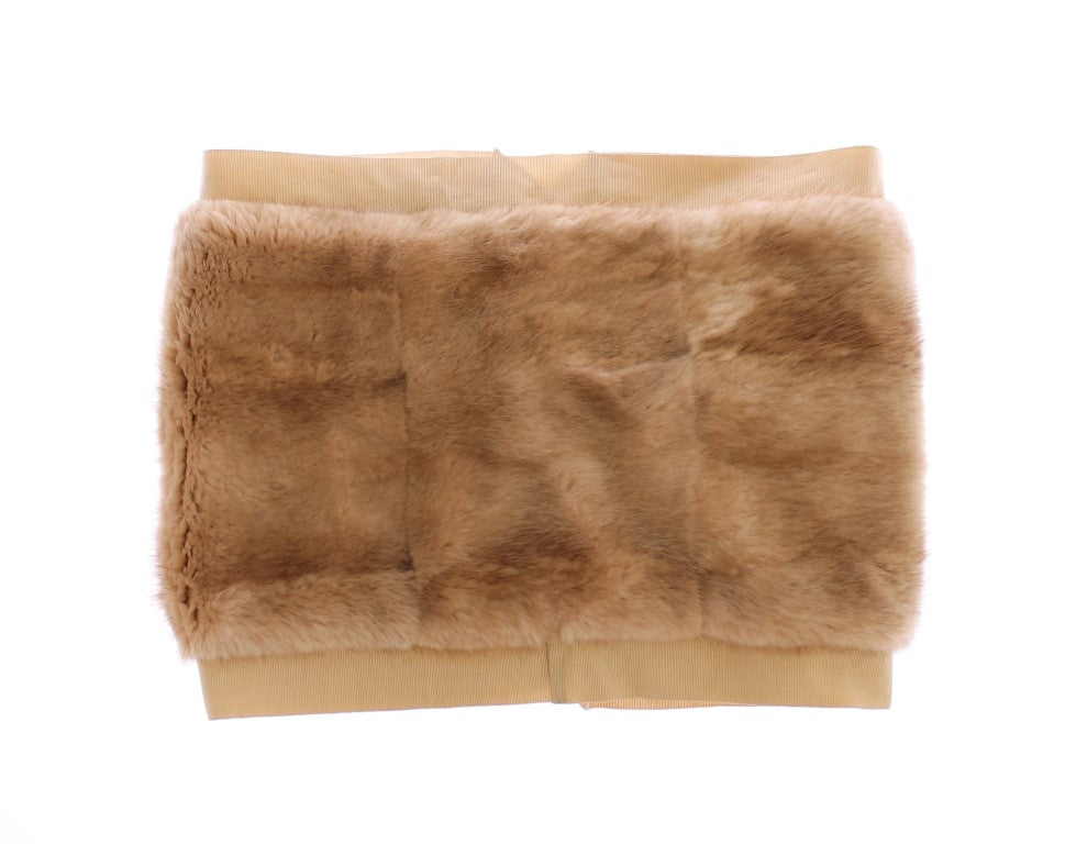 Exclusive Beige MINK Fur Scarf Wrap - ventzia