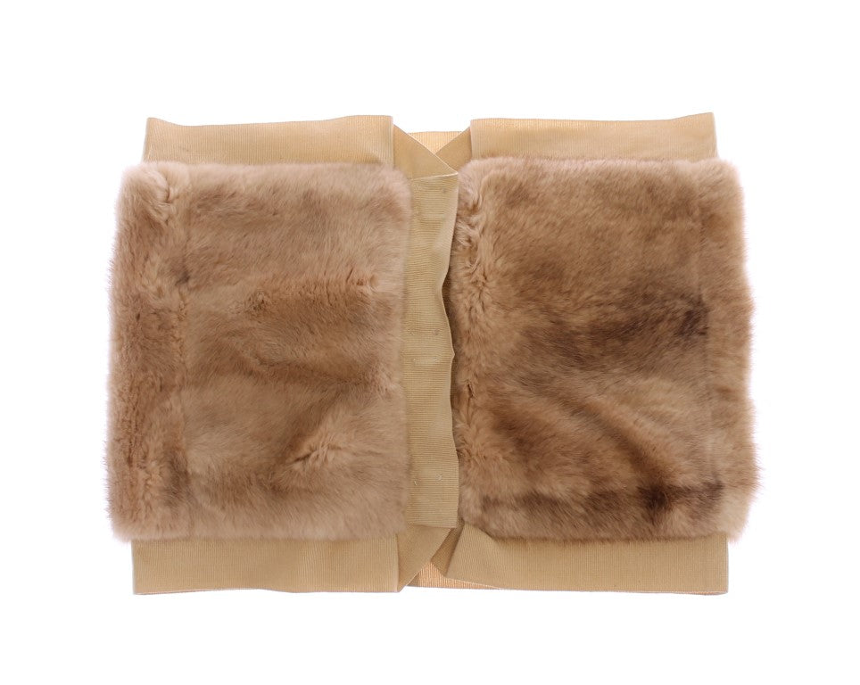 Exclusive Beige MINK Fur Scarf Wrap - ventzia