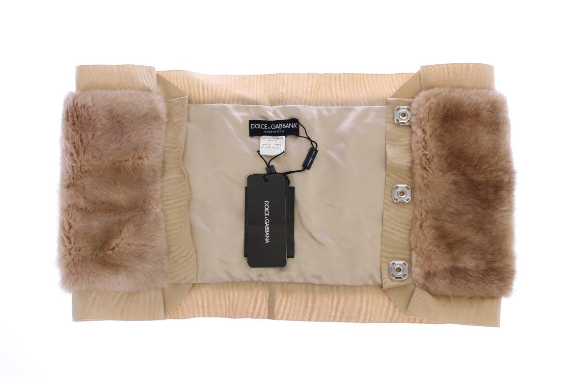 Exclusive Beige MINK Fur Scarf Wrap - ventzia