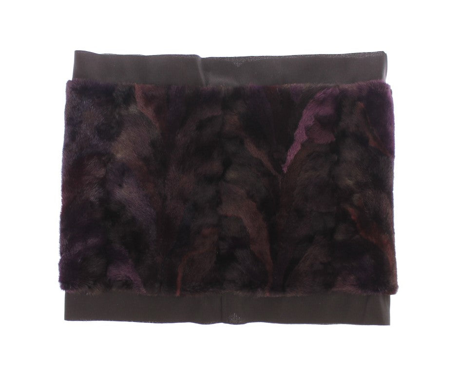 Exquisite Purple MINK Fur Scarf Wrap - ventzia