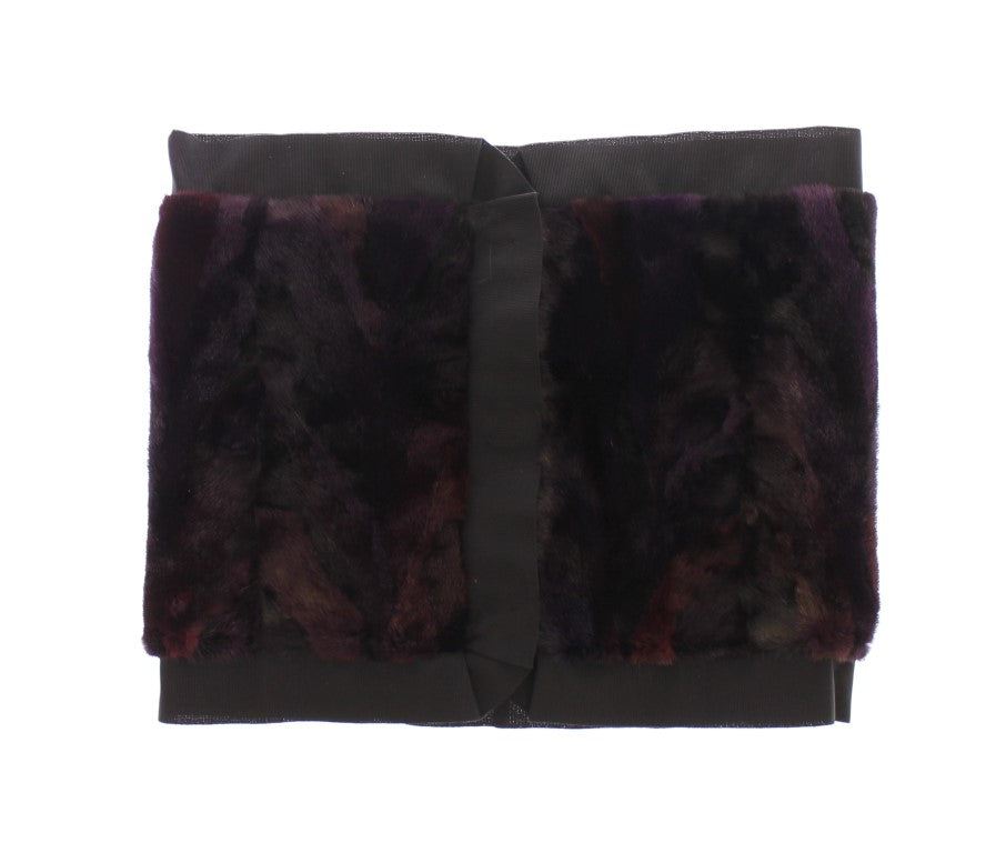Exquisite Purple MINK Fur Scarf Wrap - ventzia