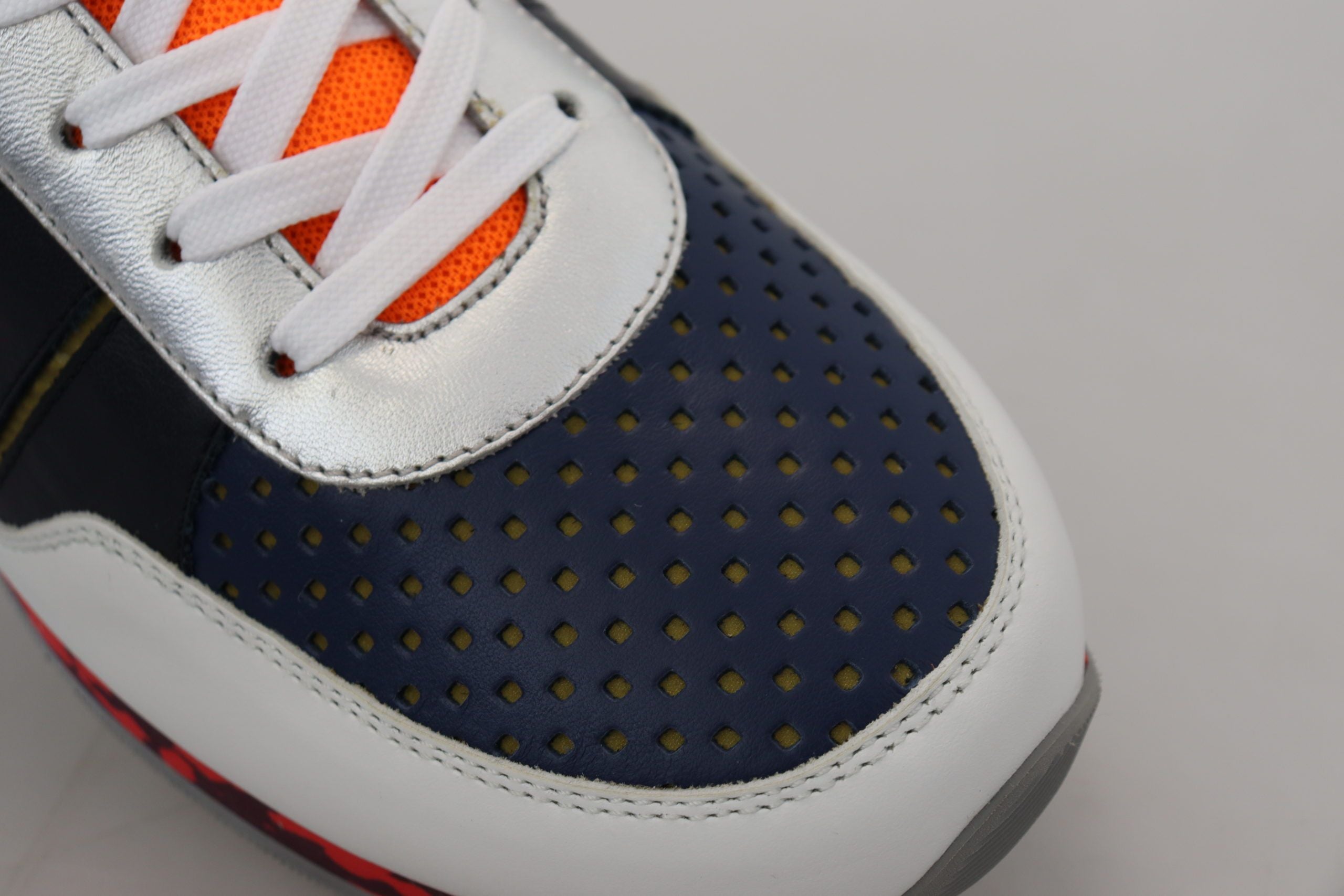 Multicolor Leather Sport Low Top Sneakers - ventzia