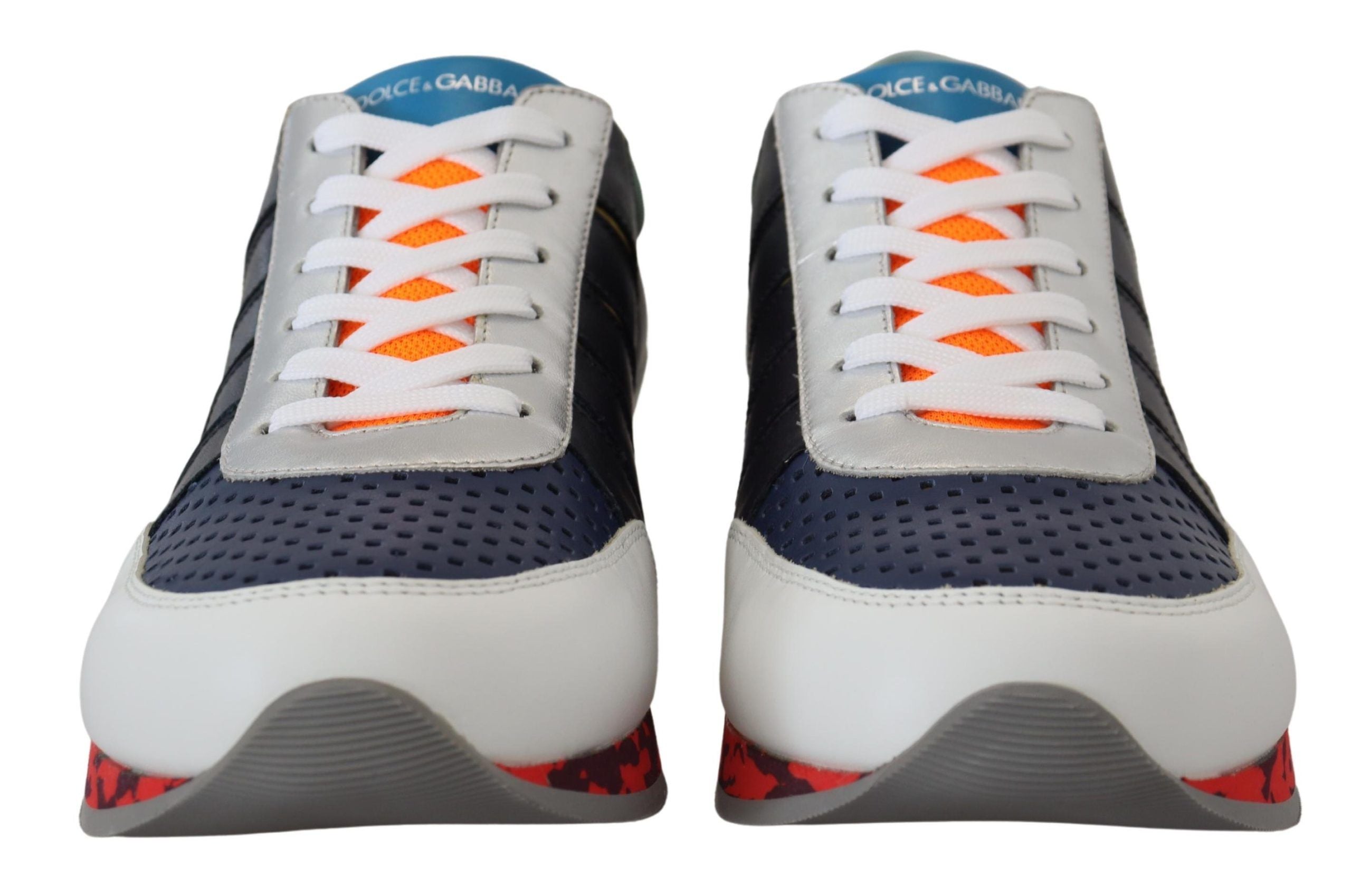 Multicolor Leather Sport Low Top Sneakers - ventzia