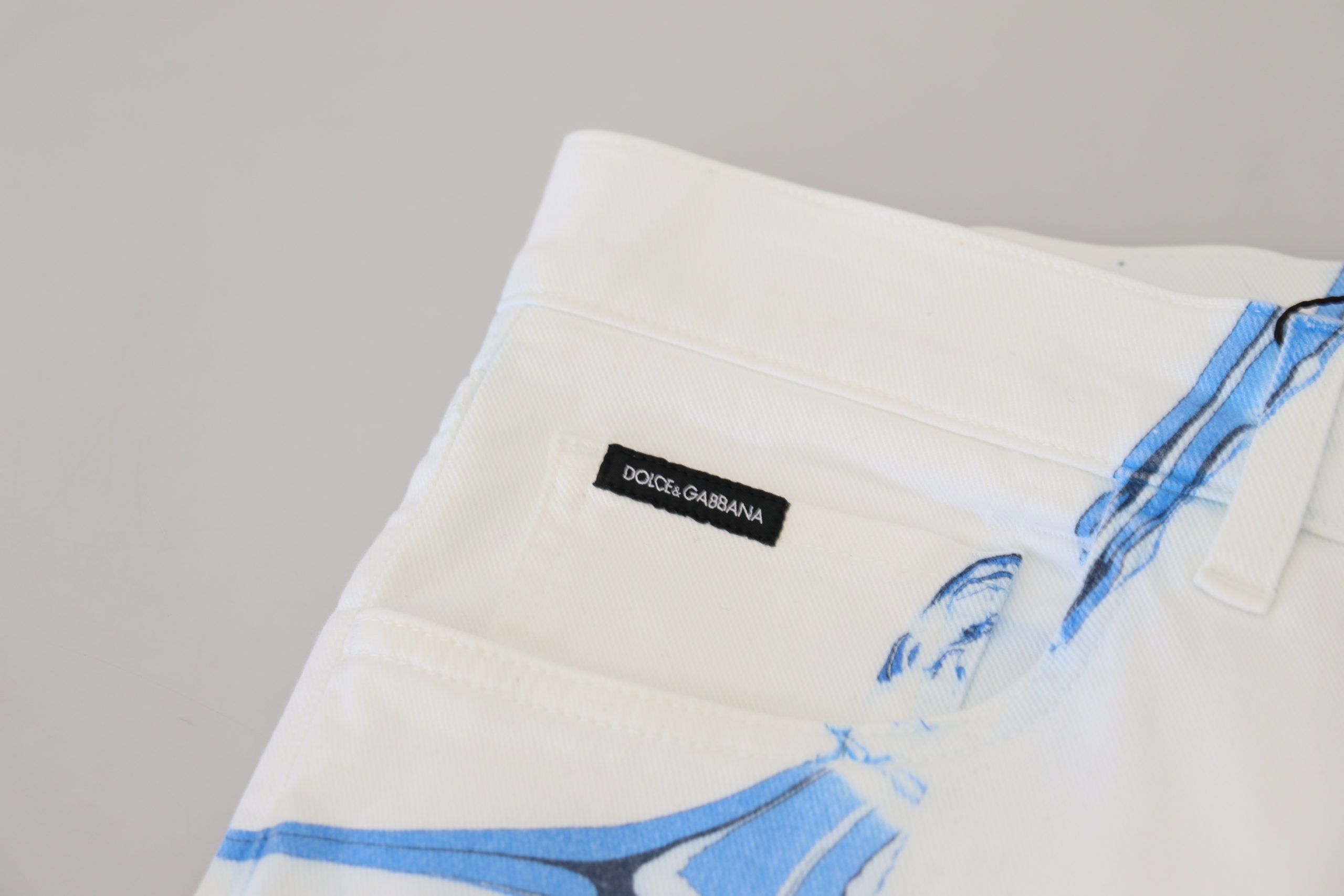 White Blue Denim Cotton Jeans Stretch Skinny Fit Pant - ventzia