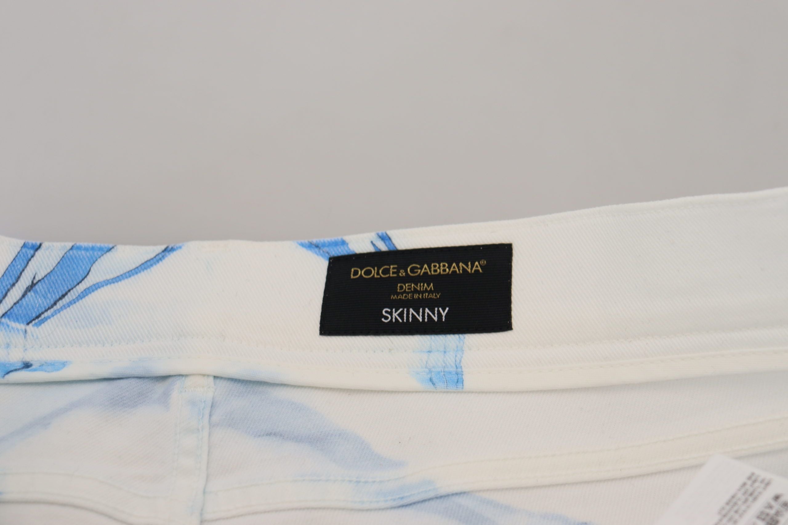 White Blue Denim Cotton Jeans Stretch Skinny Fit Pant - ventzia