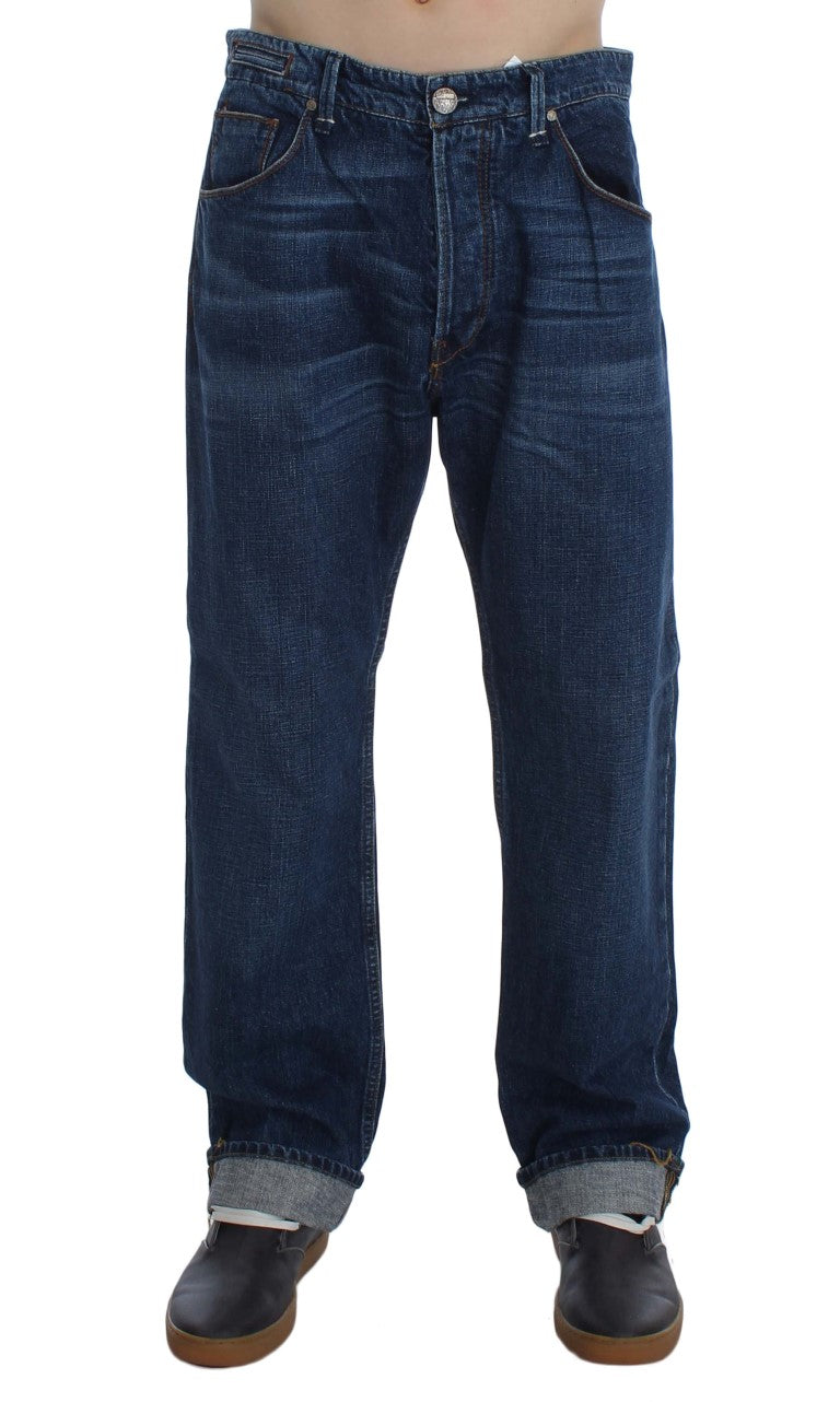 Chic Baggy Loose Fit Blue Jeans for Men - ventzia