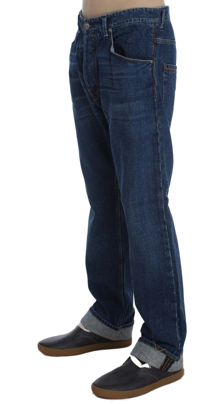Chic Baggy Loose Fit Blue Jeans for Men - ventzia