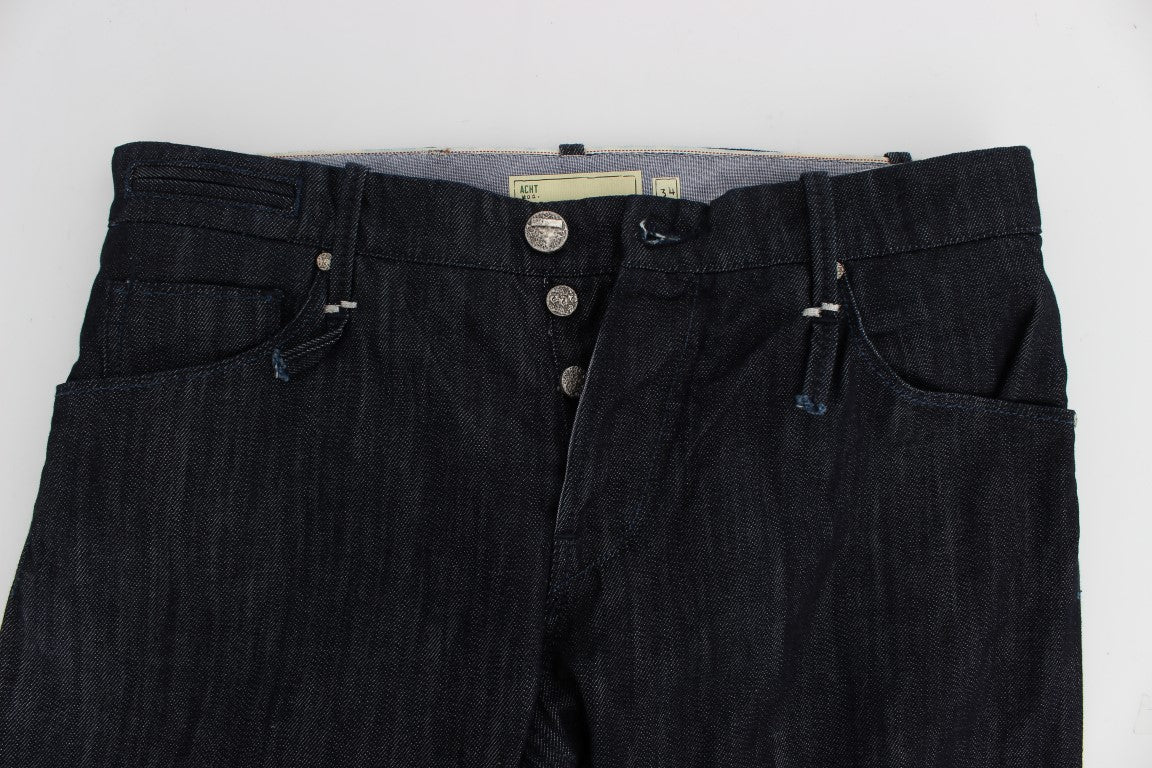 Elegant Straight Fit Blue Mens Jeans - ventzia