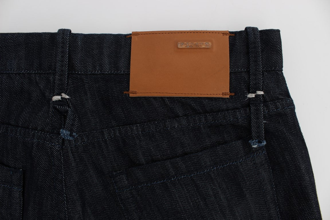 Elegant Straight Fit Blue Mens Jeans - ventzia