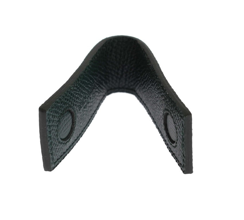 Elegant Green Leather Money Clip - ventzia