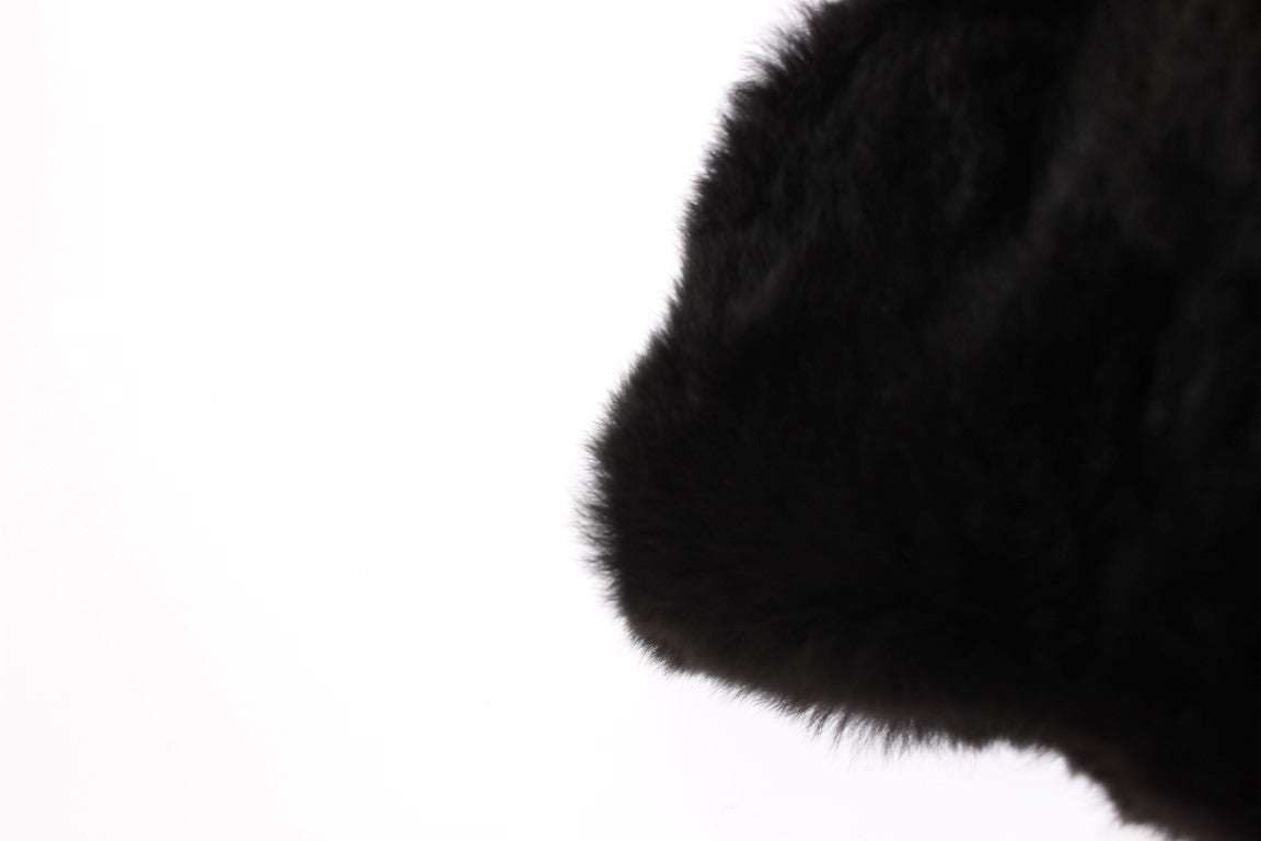Chic Black Weasel Fur Hooded Scarf Wrap - ventzia