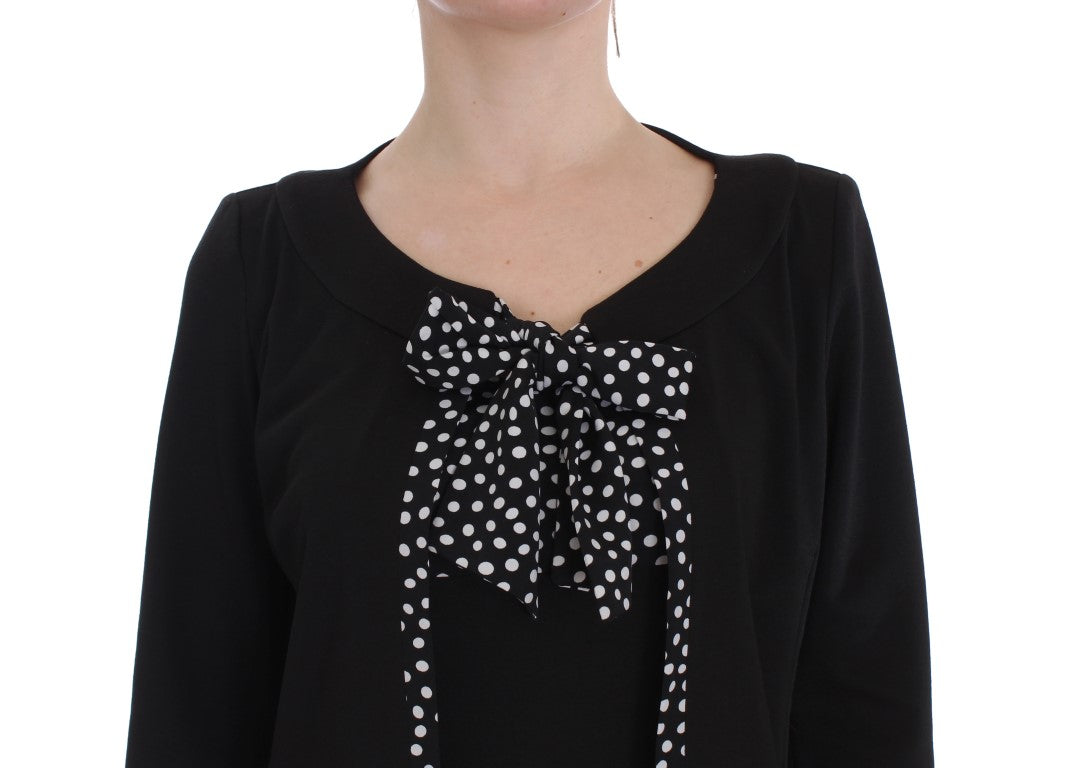 Chic Polka Dot Dress & Sweater Set - ventzia