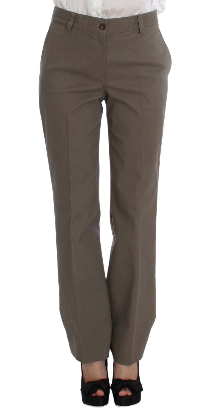 Beige Wool-Cotton Suit Set Chic Elegance - ventzia