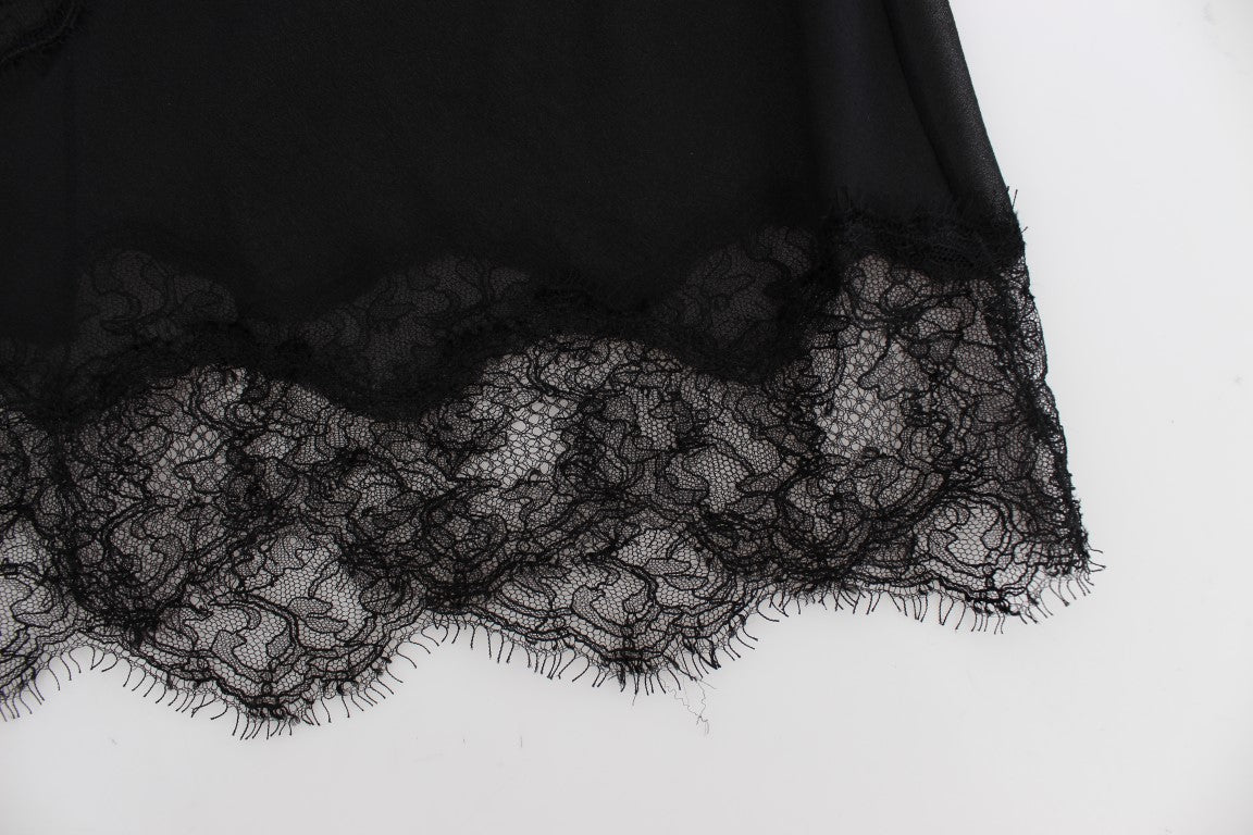 Elegant Silk Floral Lace Babydoll Chemise - ventzia