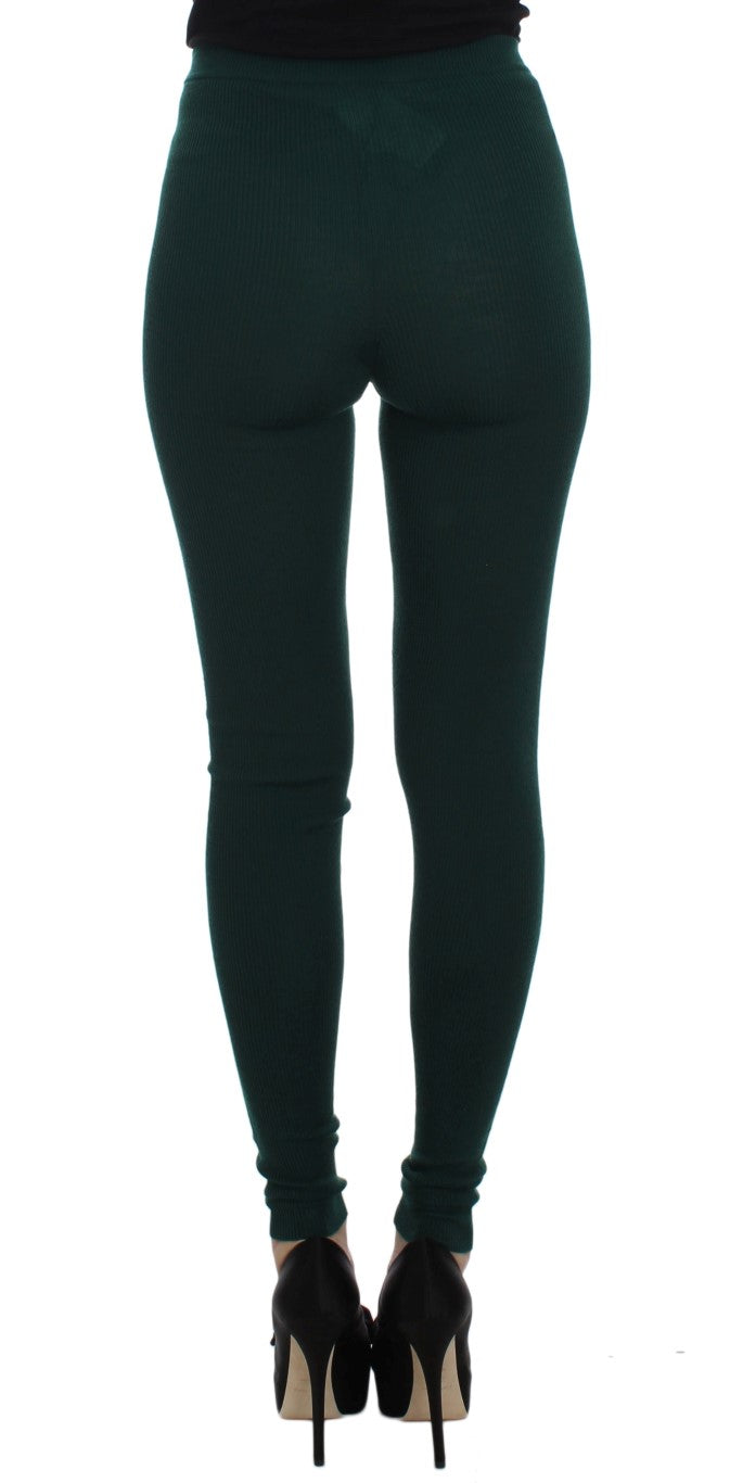 Emerald Treasure High Waist Cashmere Pants - ventzia