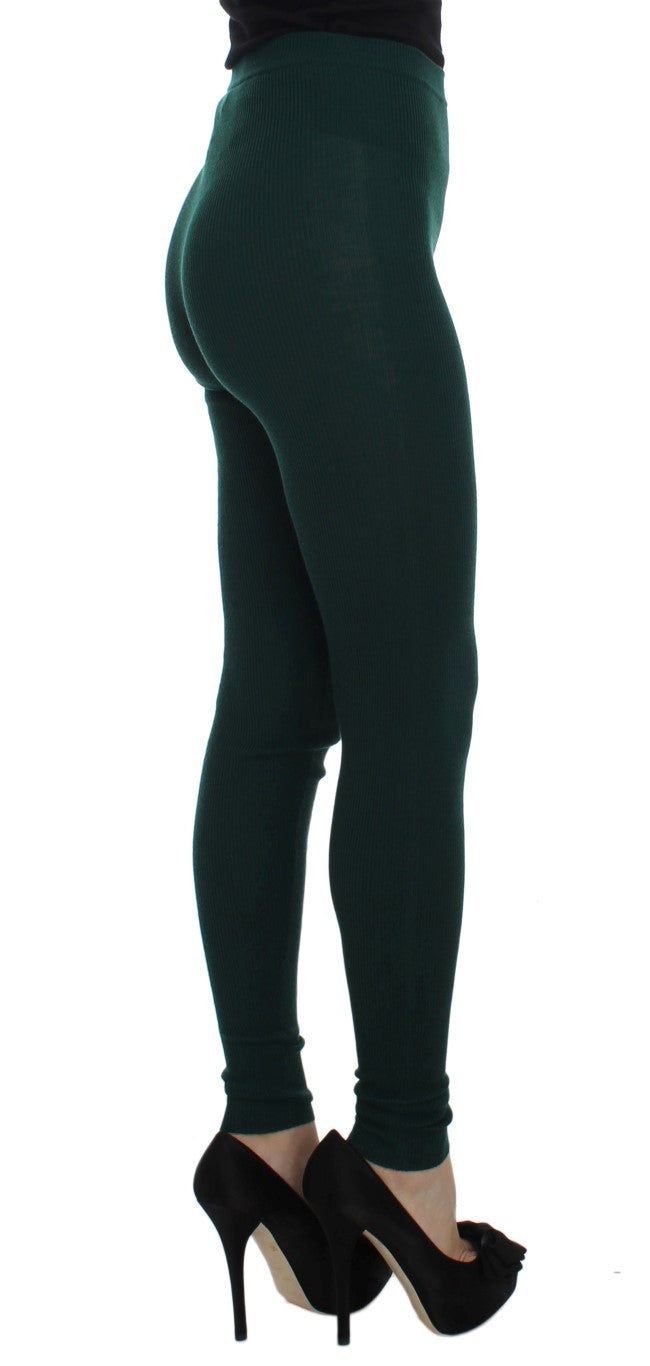 Emerald Treasure High Waist Cashmere Pants - ventzia