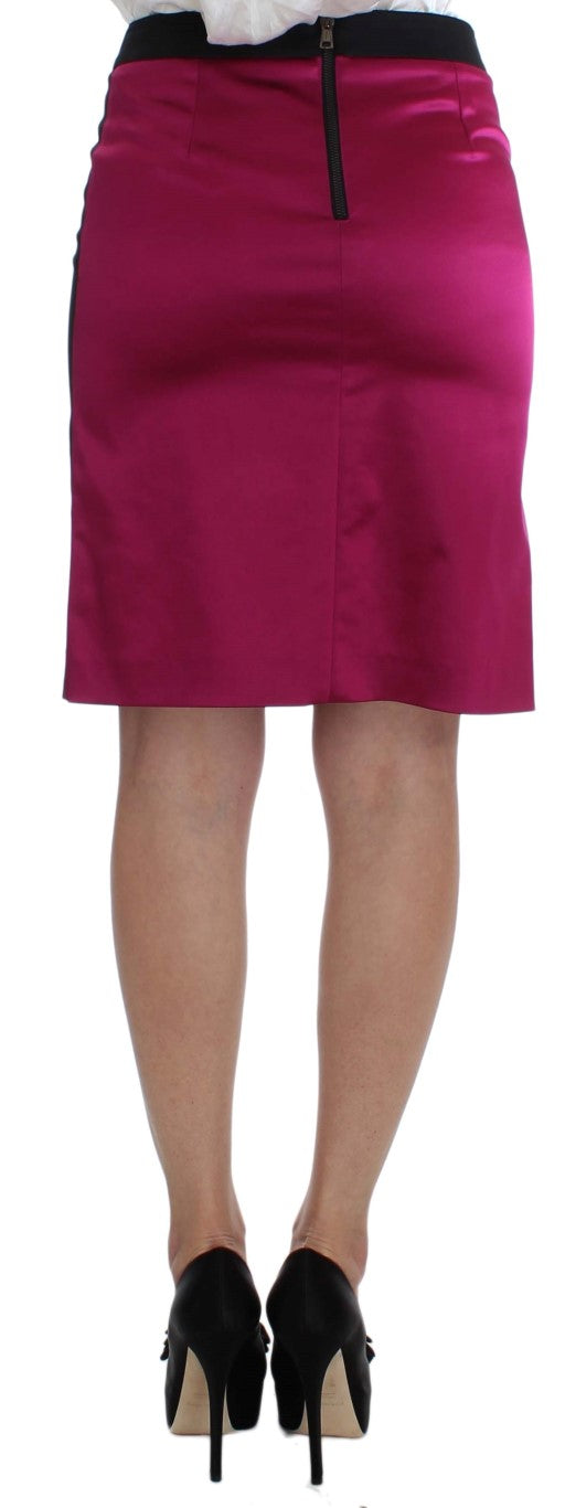 Chic Black and Pink Skirt Suit Ensemble - ventzia