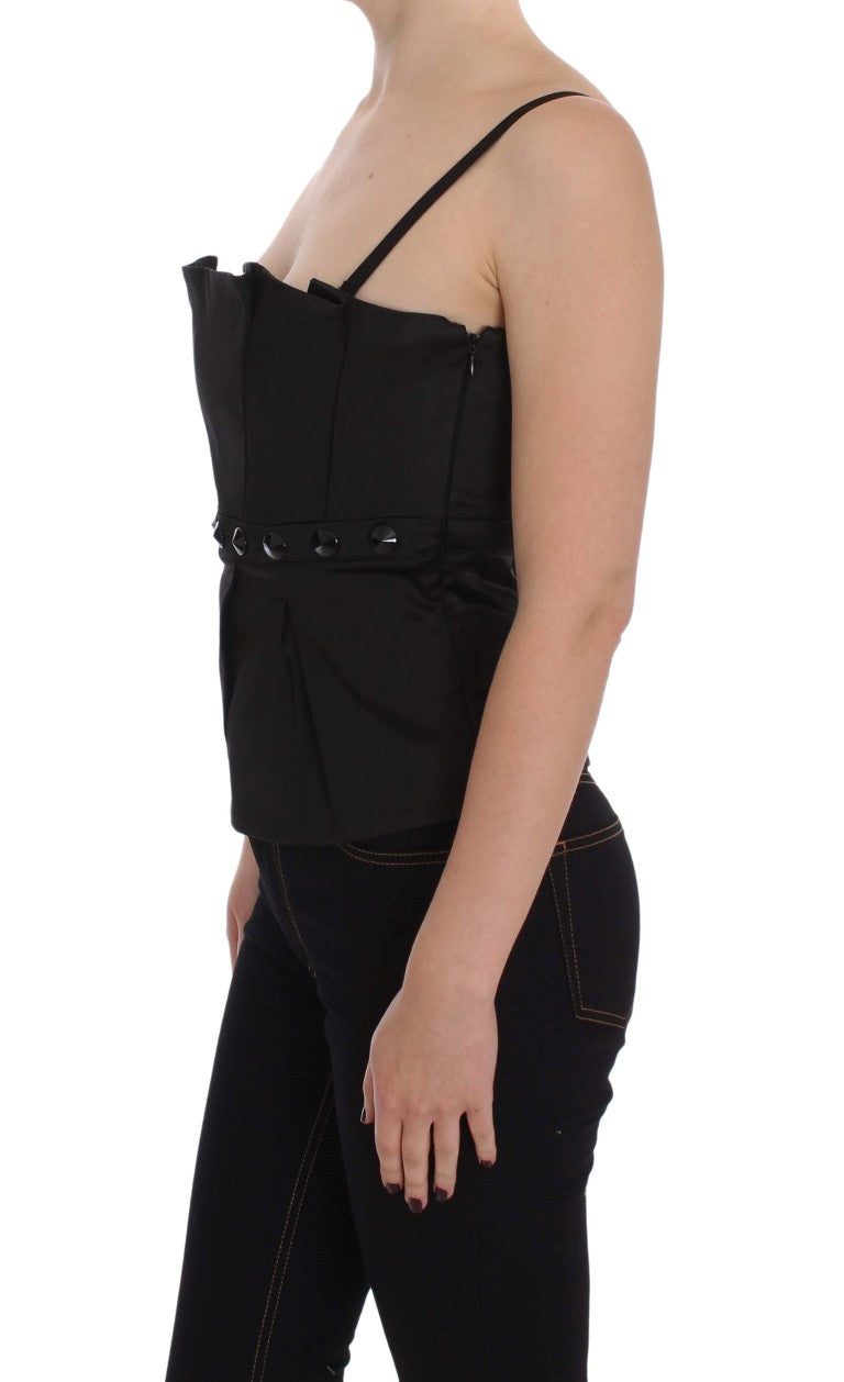 Elegant Black Evening Cami Top - ventzia