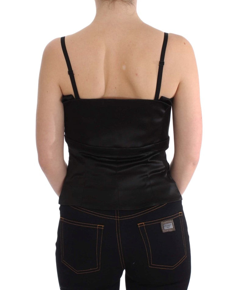 Elegant Black Evening Cami Top - ventzia