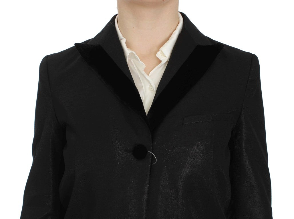 Elegant Three-Piece Black Pants Suit - ventzia
