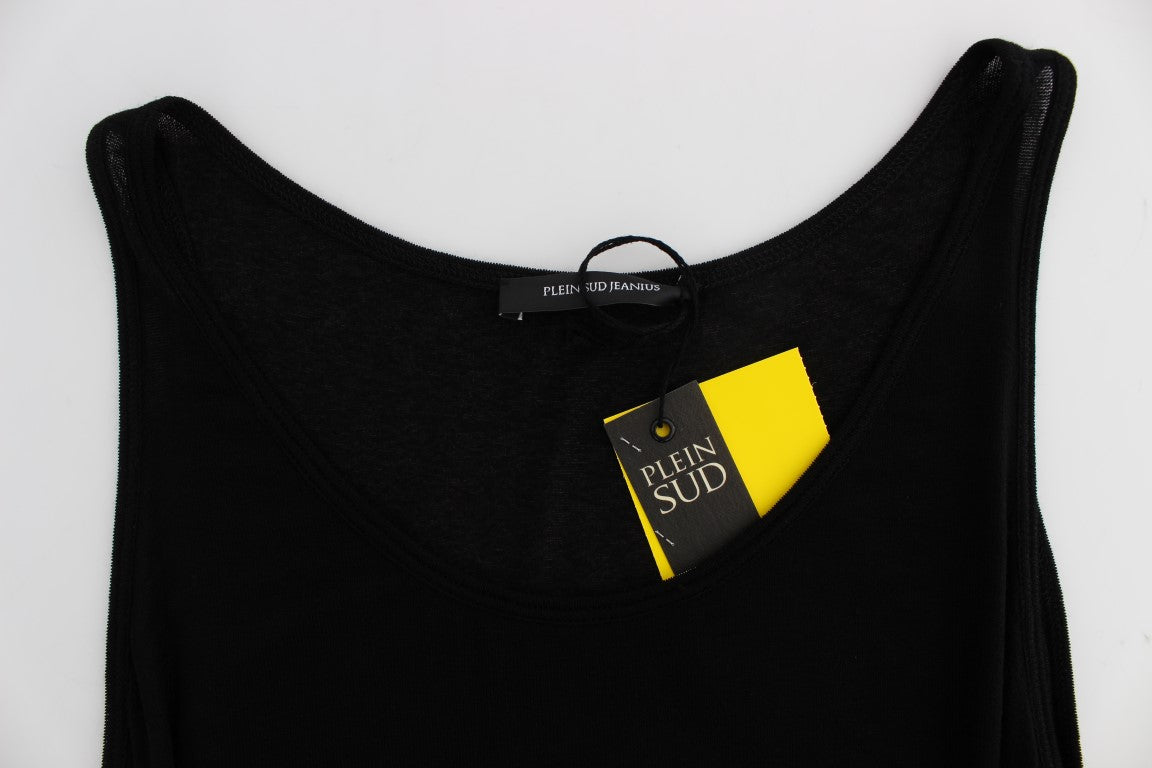 Sleek Black Cami Blouse Tank Top - ventzia