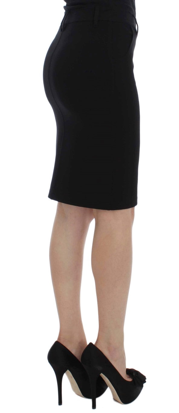 Elegant Black Pencil Skirt for Chic Look - ventzia