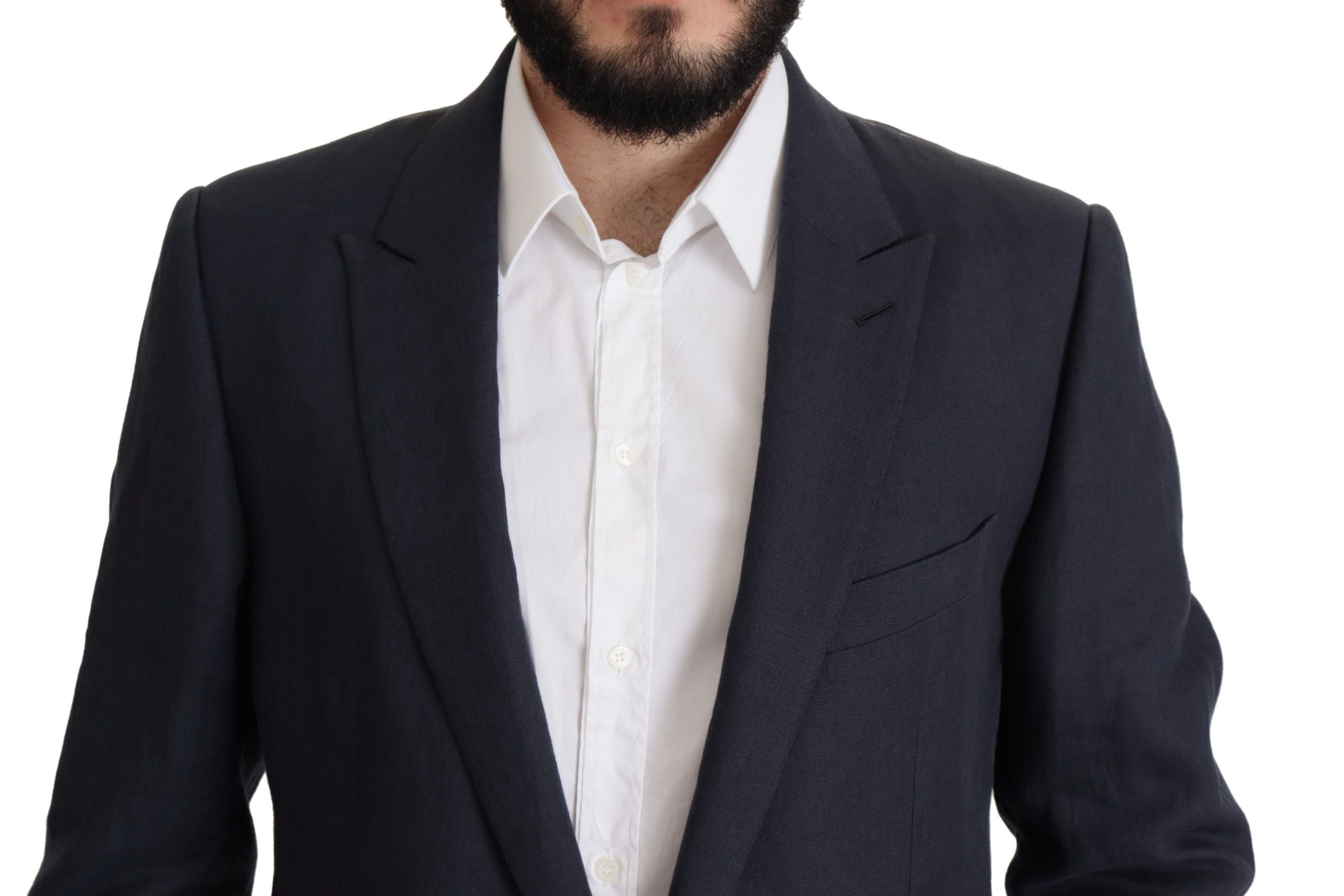 Dark Blue ALTA SARTORIA Jacket Coat Blazer - ventzia