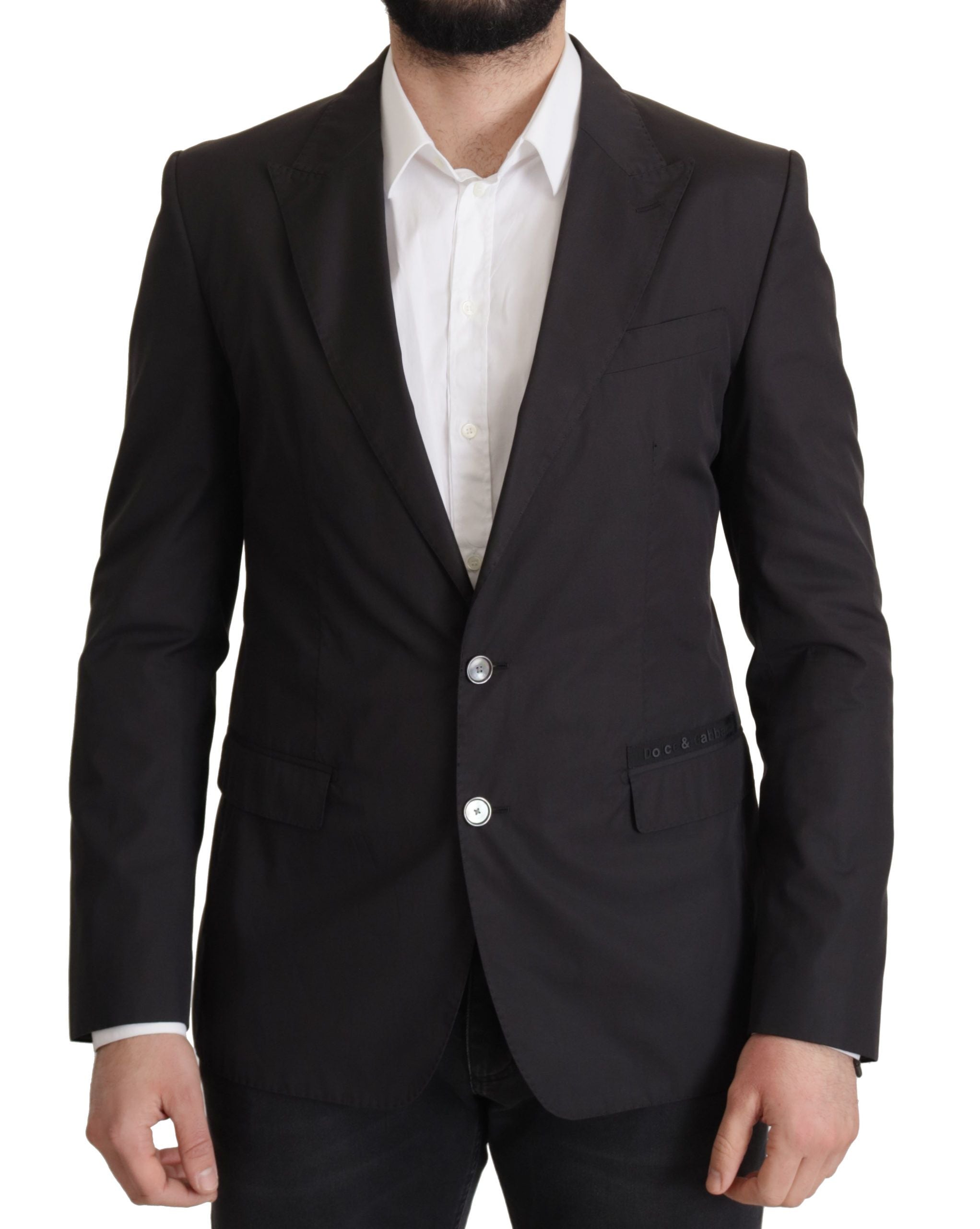 Black Single Breasted TAORMINA Breasted Blazer - ventzia