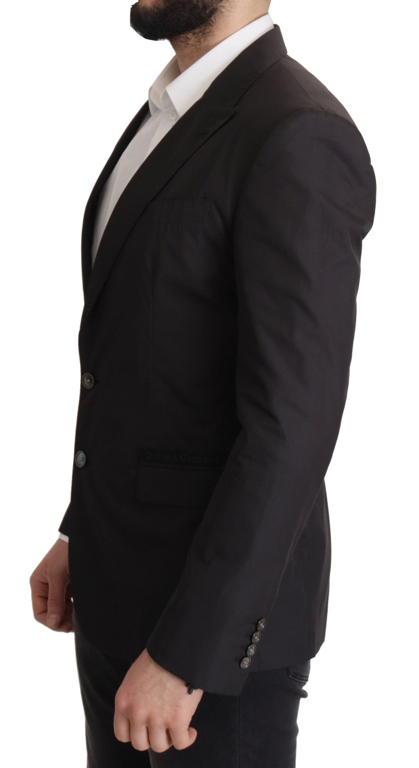 Black Single Breasted TAORMINA Breasted Blazer - ventzia