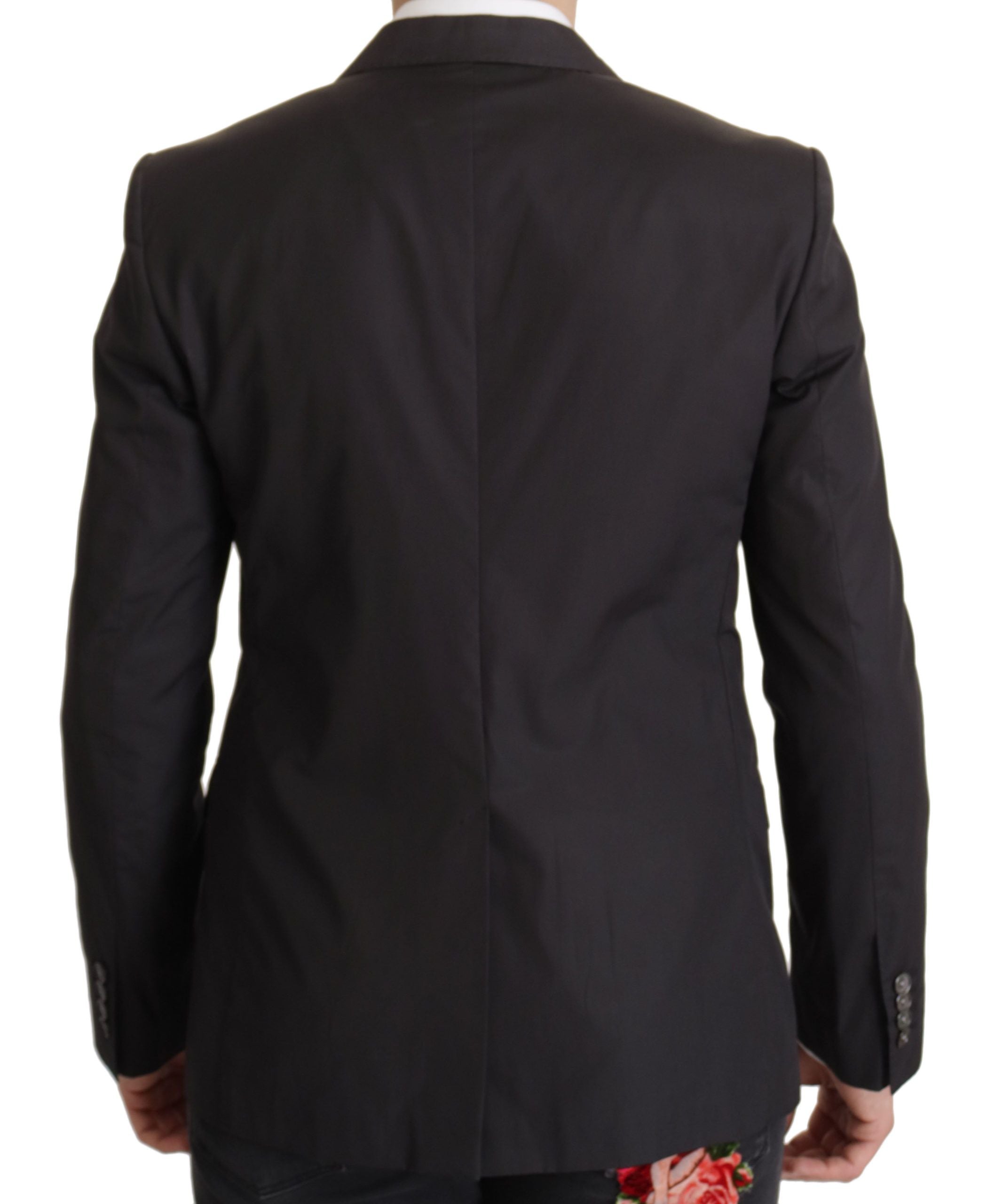 Black Single Breasted TAORMINA Breasted Blazer - ventzia